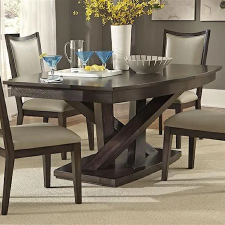 Contemporary Rectangle Pedestal Dining Table